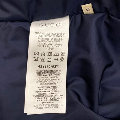 Gucci Down Jacket GG Parachute Nylon Padded Jacket 663279 42 Size Beige