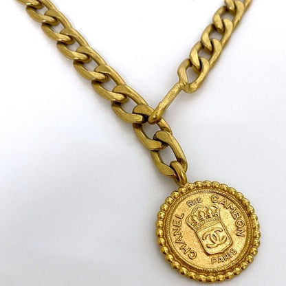 Chanel Chain Belt Gold Coco Mark Excellent Condition Coin GP Used