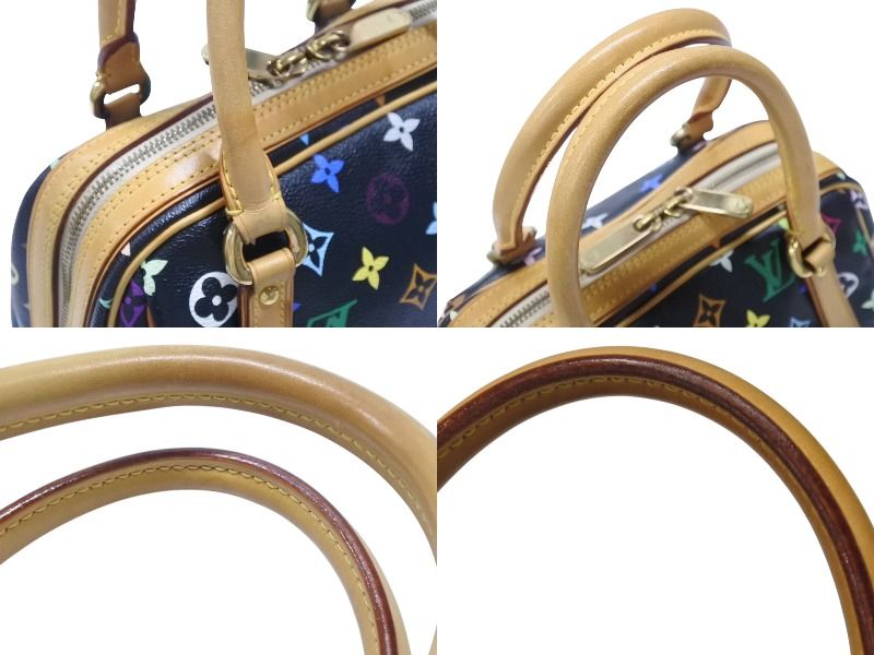 Louis Vuitton Monogram Multicolor Priscilla Handbag Noir Black Gold — view 5