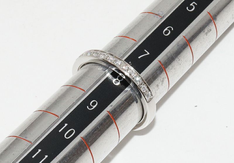 Bulgari Pt950 Diamond (total 019ct) Dedicata A Venezia Wedding Ring Half