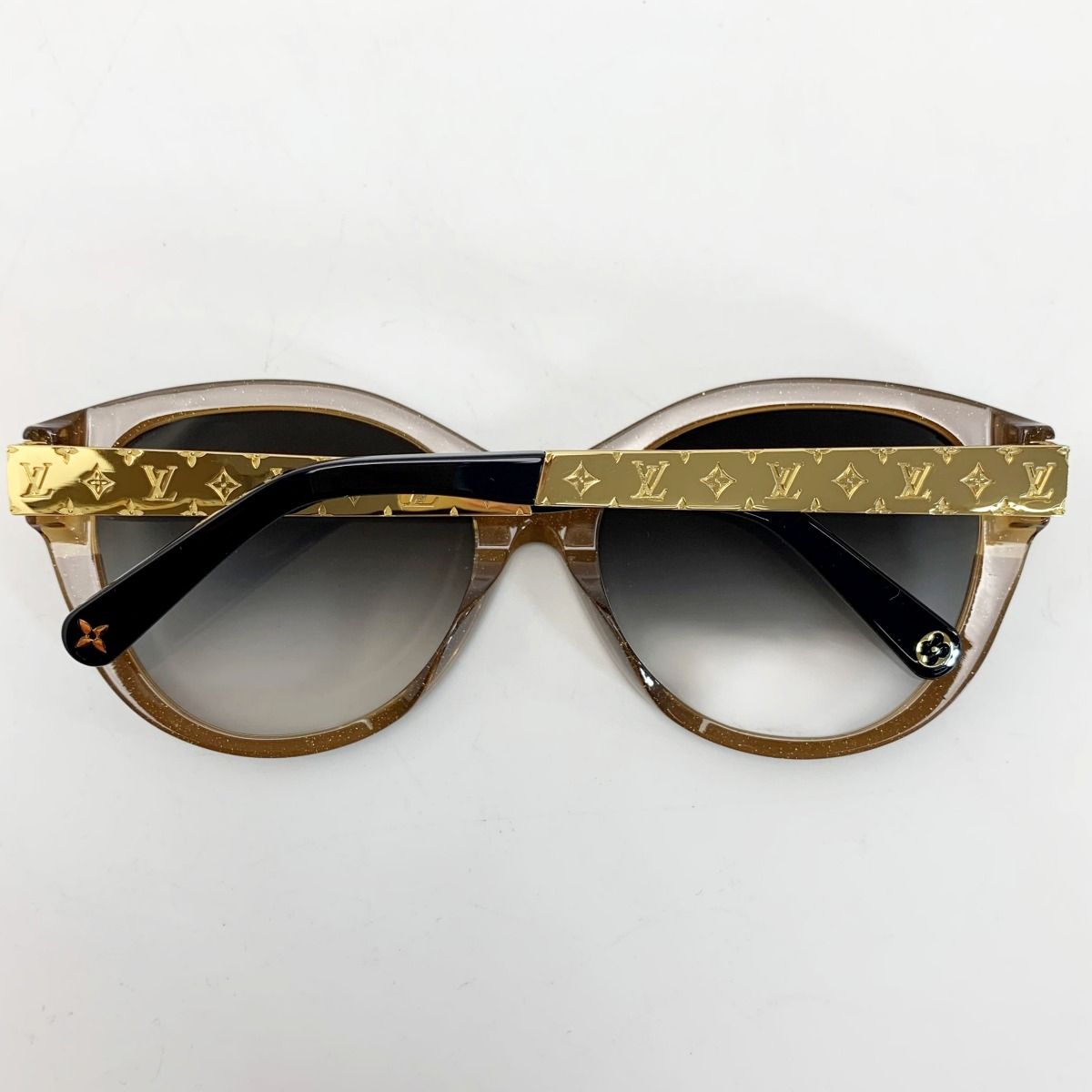 Louis Vuitton Sunglass Es Monogram Metal Frame Z1857e Noir X Gold Box with Bag