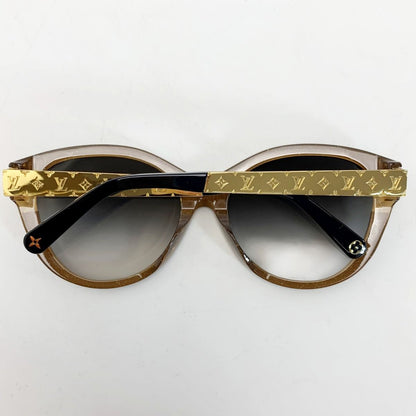 Louis Vuitton Sunglass Es Monogram Metal Frame Z1857e Noir X Gold Box with Bag