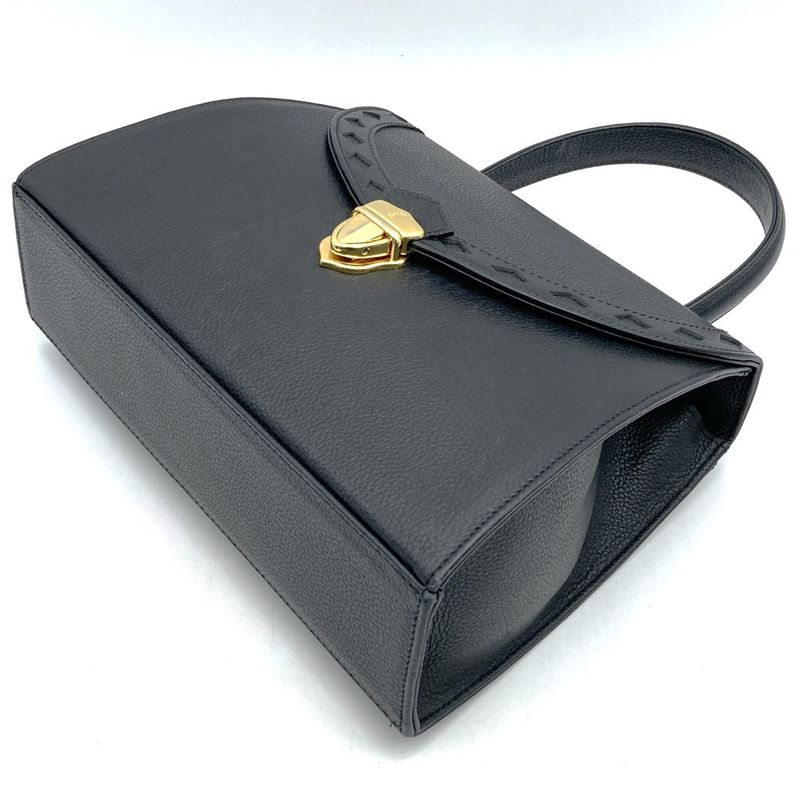 YVES Saint Laurent Yves Saint Laurent 2way Handbag Shoulder Bag Black Leather