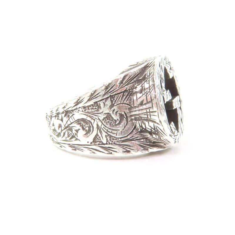 Gucci 455302 Interlocking G Arabesque Ring - Ag925 Silver 9 Size Equivalent To