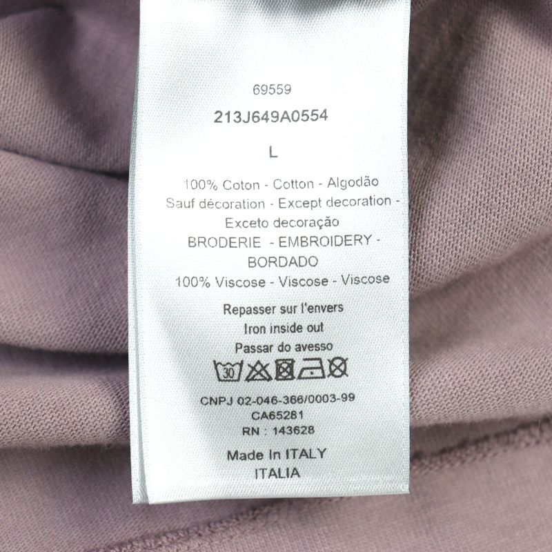 DIOR Homme 2022 213j649a0554 100% Cotton Logo Embroidery High Neck Long Sleeve