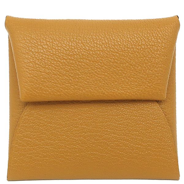 Hermes Coin Case Bastia Chèvre Sesame Silver Hardware Unused Brown Stamped W