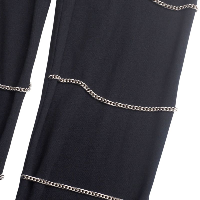 2022ssCeline Pants Size L Sweat Jogger Pants Silver Chain Decoration Made In