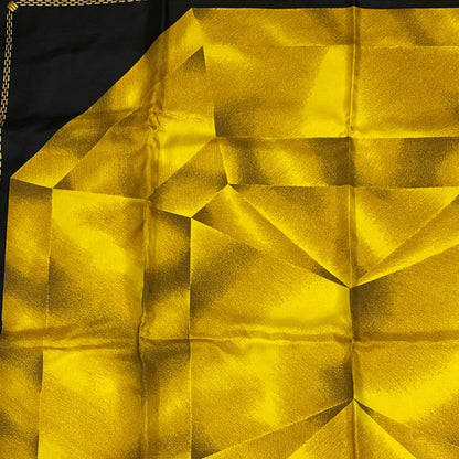 Cartier Scarf Bandana With Diamond Jewelry Pattern Silk Gold And Black