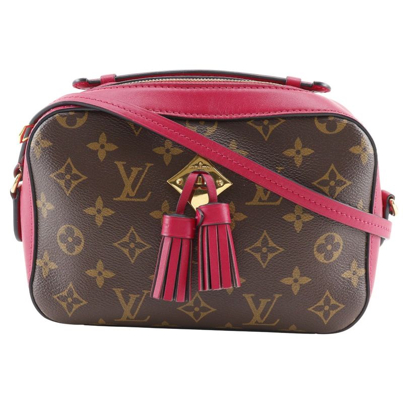 Louis Vuitton Saintonge 2WAY M43556 Monogram Canvas Coquelicot Brown/red Ca1108