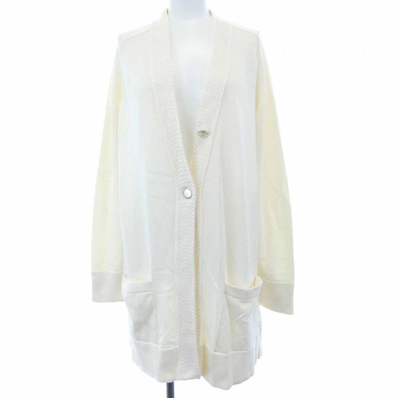 Hermes 66-7714 Long Size 40 Beige Cardigan