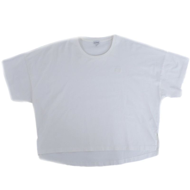 Authentic Loewe Anagram T-shirt Short Sleeve Tops S Cotton White Anagram