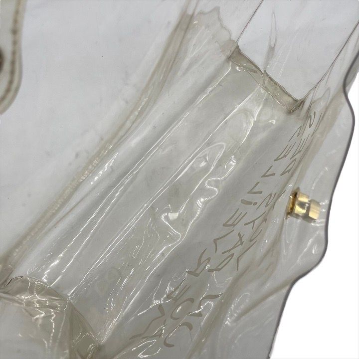 Hermes Vinyl Kelly Logo Hand Beach Clear Transparent Purse