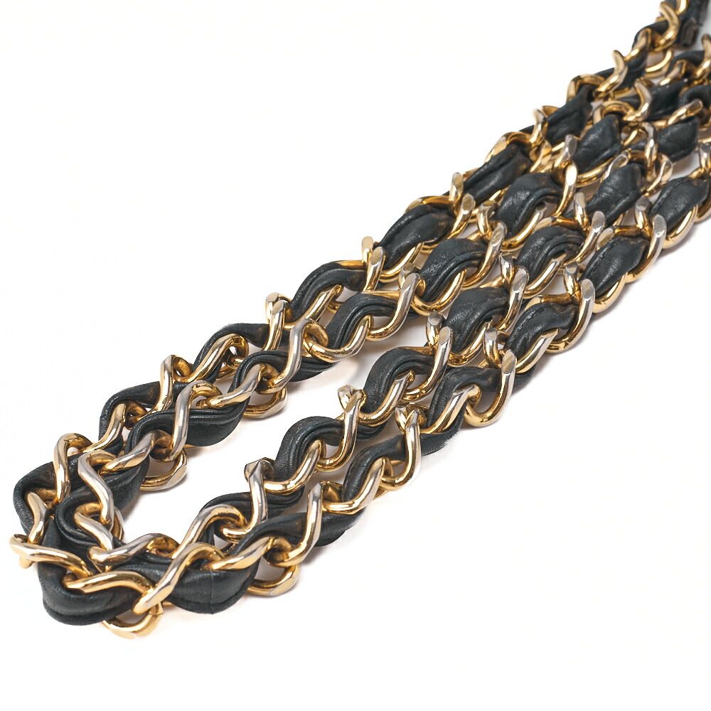 Chanel Shoulder Bag Decacoco Turnlock Matelasse Black Gold Hardware Brand [no