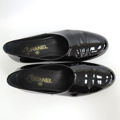 Chanel Loafers 25C G46194 Black Coco Mark 37 Patent Leather Enamel