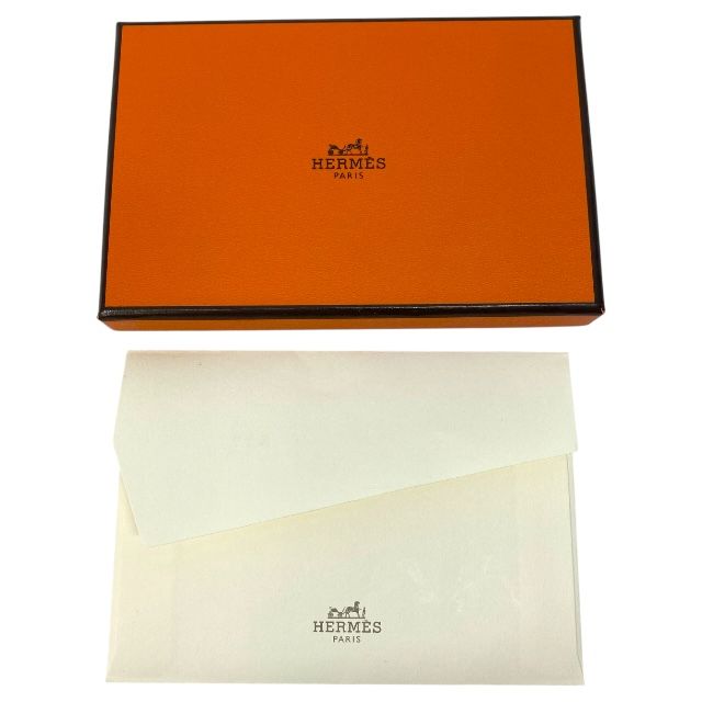 Hermes Calvi Duo Mauve Père Chevre Coin Case Card Case Business Card Holder