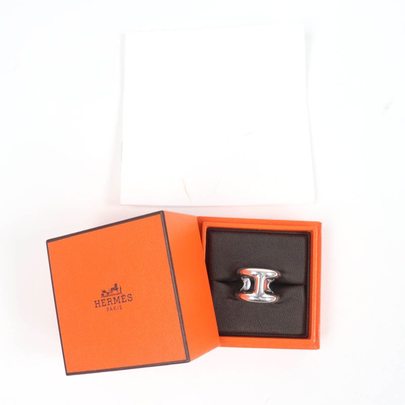 Hermes Osmoz GM Ring Ag925 Ring Silver 50 Size Approx Size 10 With Box Made In