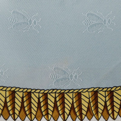 Hermes Carre 90 Napoleon Bee Silk Light Blue Women's Scarf
