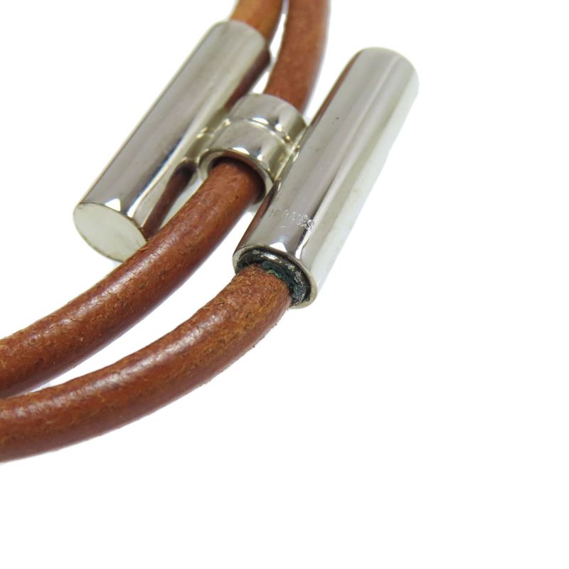 Hermes Tourni Bracelet Metal Leather Ladies