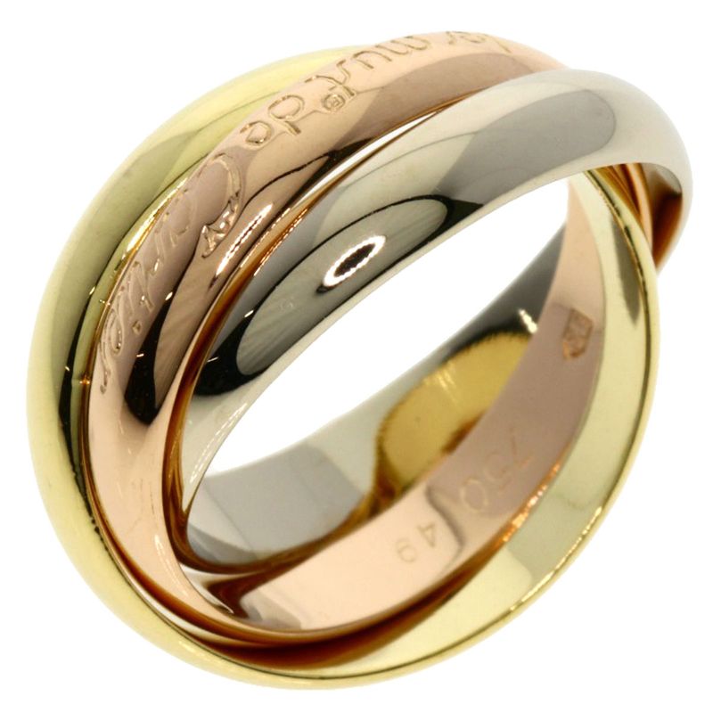 Cartier Trinity #49 Ring 18K Yellow Gold 18K White Gold 18K Pink Gold Ladies