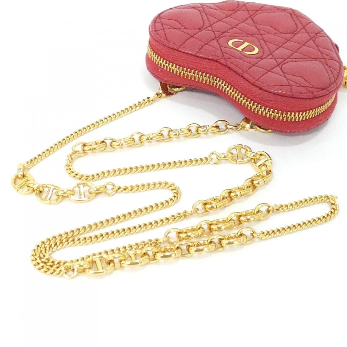 Dior Christian Amor Caro Heart Red Shoulder Pouch — view 7