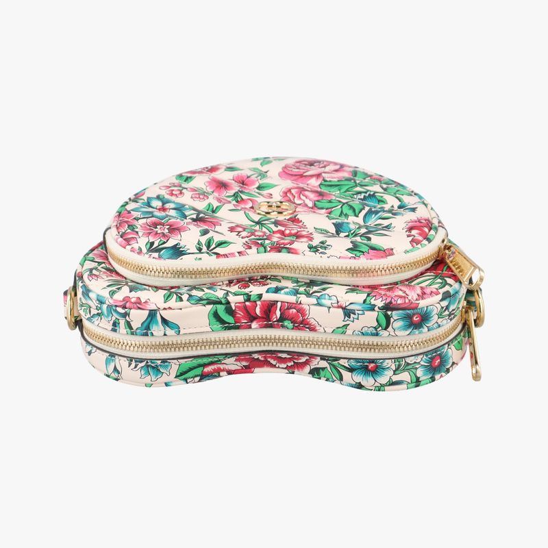 Guccigg Marmont Flower Print Heart Multicolor Leather 740355 E040806078