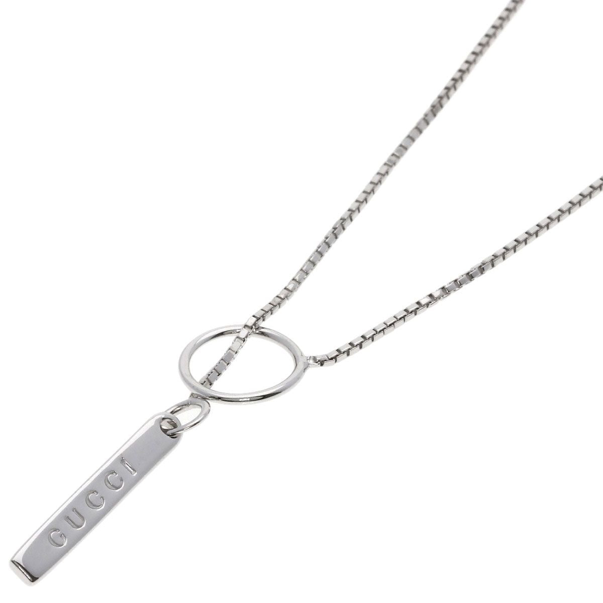 Gucci Lariat Necklace 18k White Gold