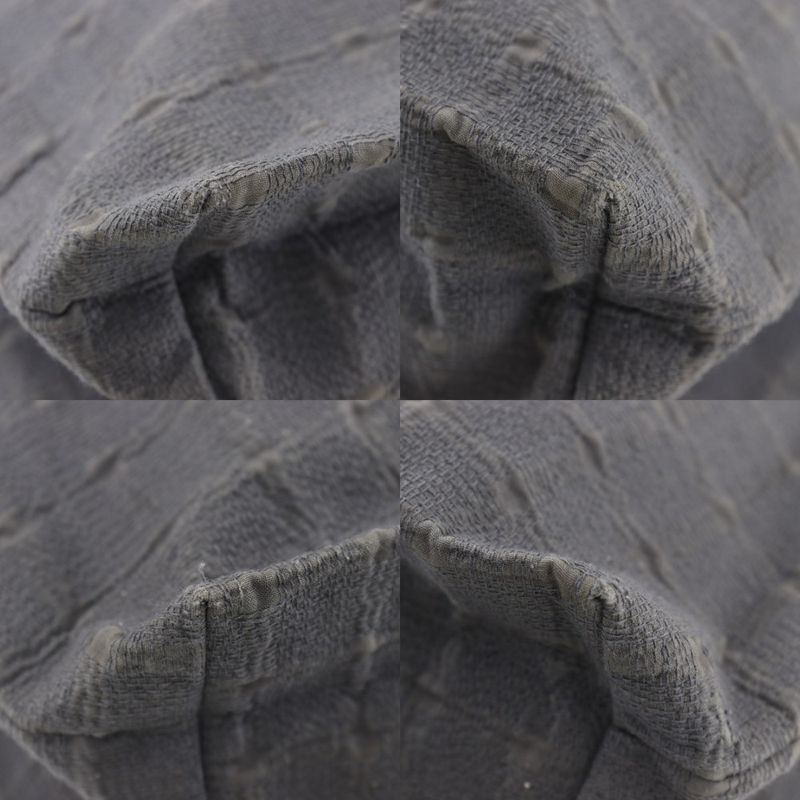 Hermes Amedava Cabas De Poche Long Shoulder Canvas Gray Women's Shoulder Bag