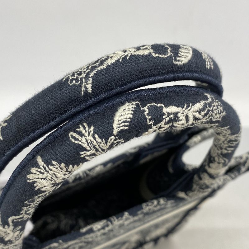 Christian Dior Tote Bag Book Tote Canvas Black Women's