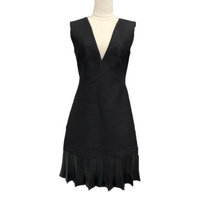 Louis Vuitton Fin Flounce Mikado Dress Sleeveless Nylon Black