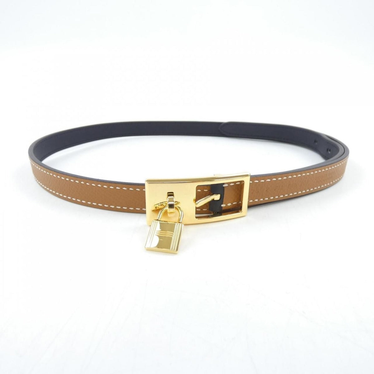 Hermes Lucky Black 75 Brown Belt — view 5