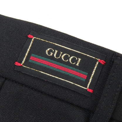 Gucci Logo Patch No Tuck Single Pants Slacks Black 44 with Hanger Made — view 8