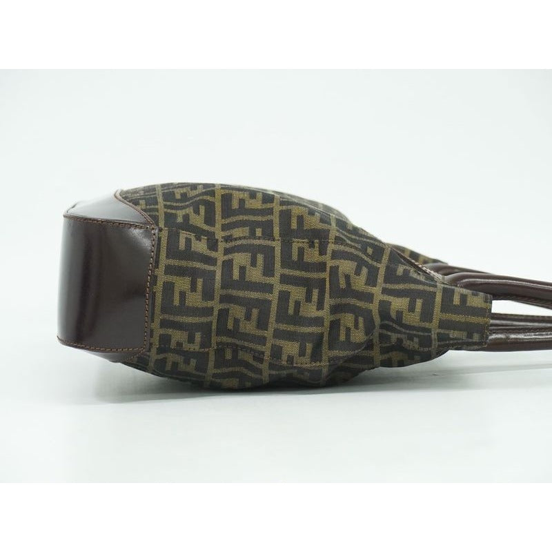 Fendi Zucca Tote Handbag Canvas Brown 16328 Bag — view 3
