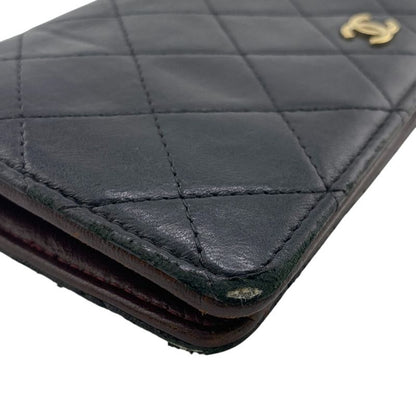 Chanel Matelasse Long Wallet Long Wallet Branded Card Holder Coin Purse Black