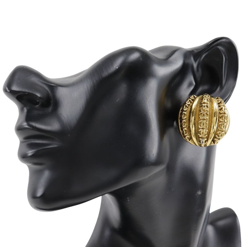 Chanel Coco Mark Vintage Gold Plated 23 Ladies 37g Earrings