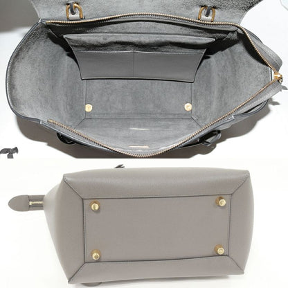 Celine Handbag Shoulder Bag Micro Belt Bag Grained Calf Gray