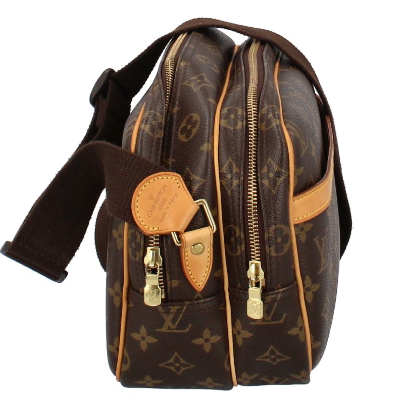 Louis Vuitton Reporter PM M45254 Monogram Women's Shoulder Bag Brown Excellent