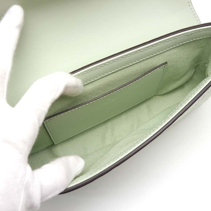 Gucci GG Super Mini Shoulder Bag 772794 Green Crossbody