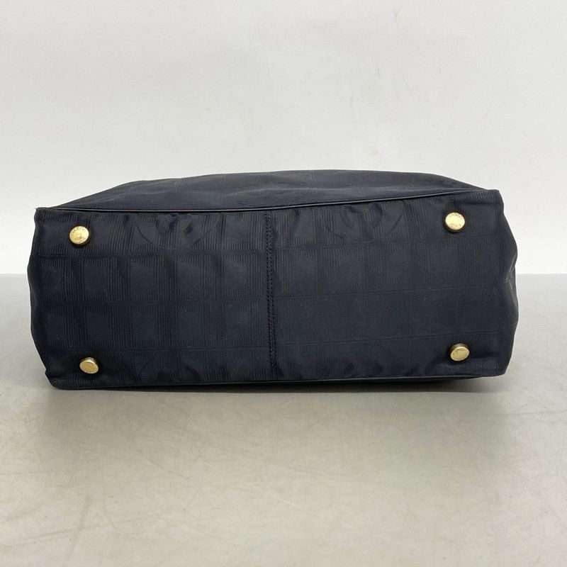 Chanel Tote New Travel Nylon Black Gold Hardware Women's
