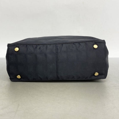 Chanel Tote New Travel Nylon Black Gold Hardware Women's