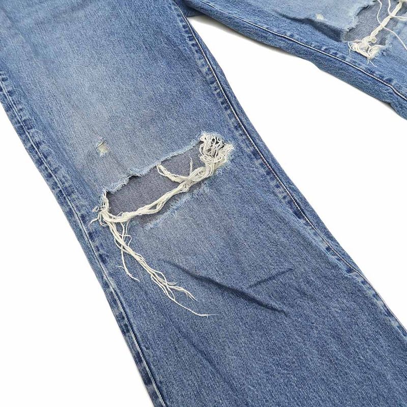 Gucci Denim Pants Damaged Processing 27 Size Light Blue Women's Apparel