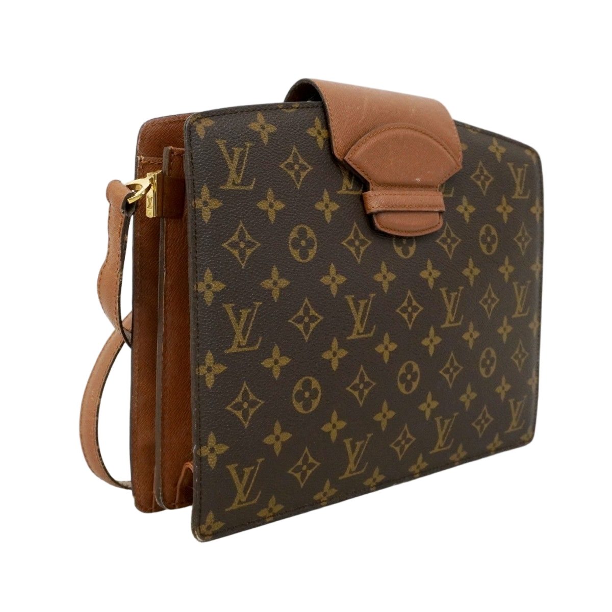 Louis Vuitton Shoulder Bag Monogram Courcel Brown — view 2