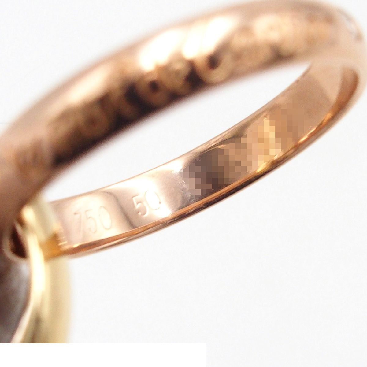 Cartier Trinity MM Three Color Gold Diamond No 50 Ring — view 6
