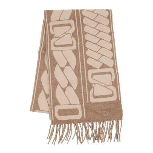 Hermes Scarf Click Se Nue Cashmere Shawl Brown Marron-glace Cles