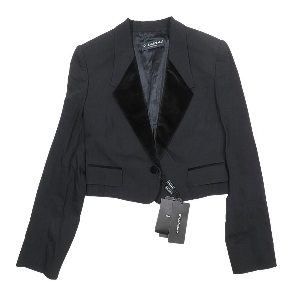 Dolce & Gabbana Spencer Jacket Tailored Short Length Tuxedo 38 Black