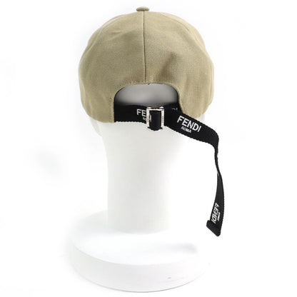 Fendi Fxq675 Cotton Logo Floral Rose Embroidery Baseball Cap Hat Cap Beige