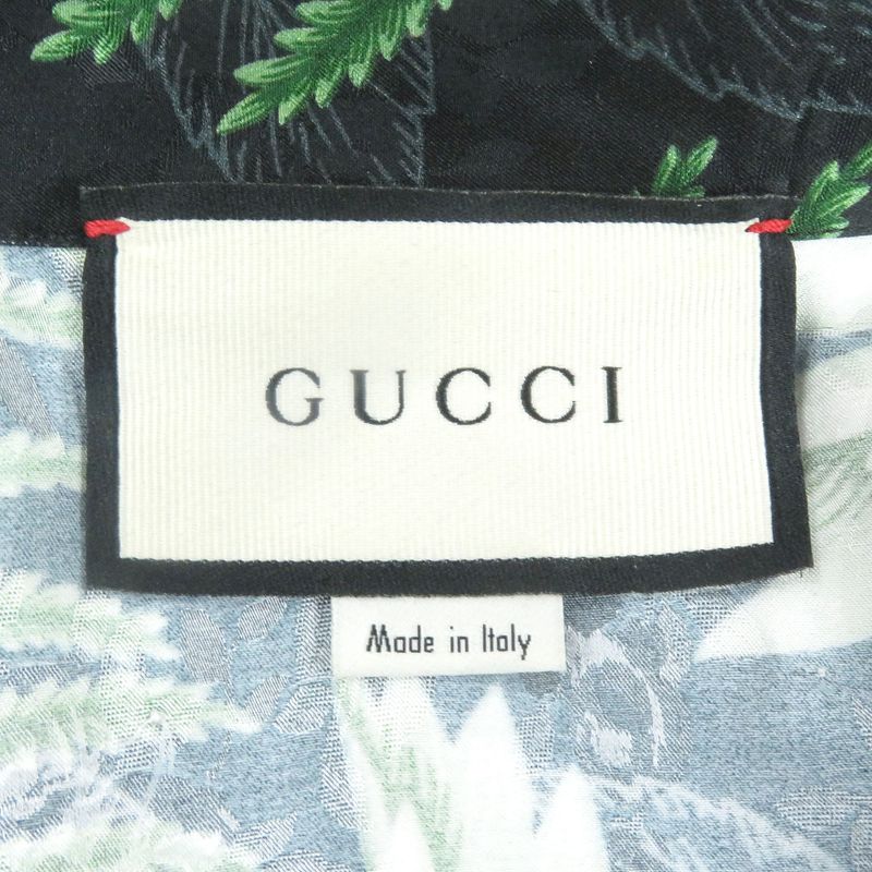 Gucci 624524/619073 Silk-blend Short-sleeved Aloha Shirt And Shorts Set-up