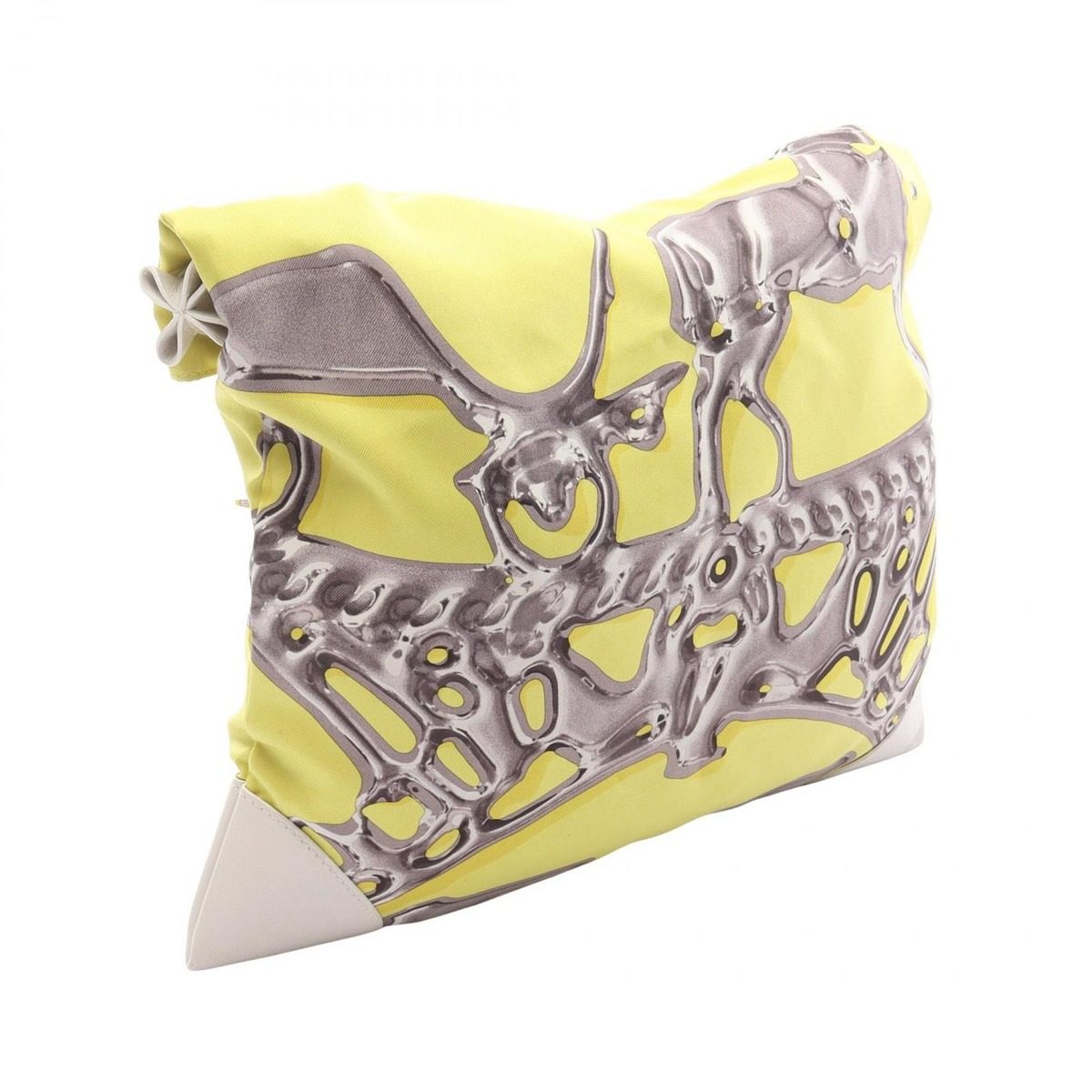 Hermes Shoulder Bag Silky City PM Yellow Silk Leather — view 2