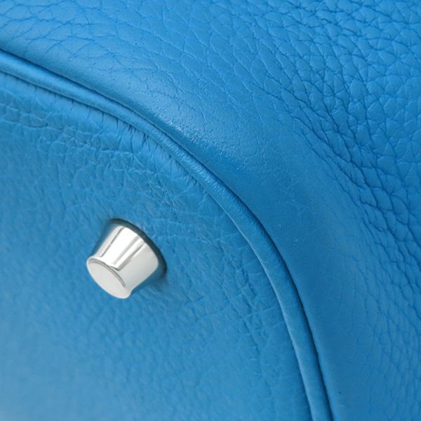 Hermes Handbag Picotin Lock MM Eclat Taurillon Clemence Swift Blue Frida and