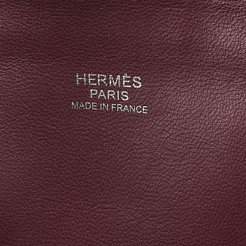 Hermes Toolbox 26 Verso Evercolor Orange Poppy X Rouge Ash Handbag With Silver