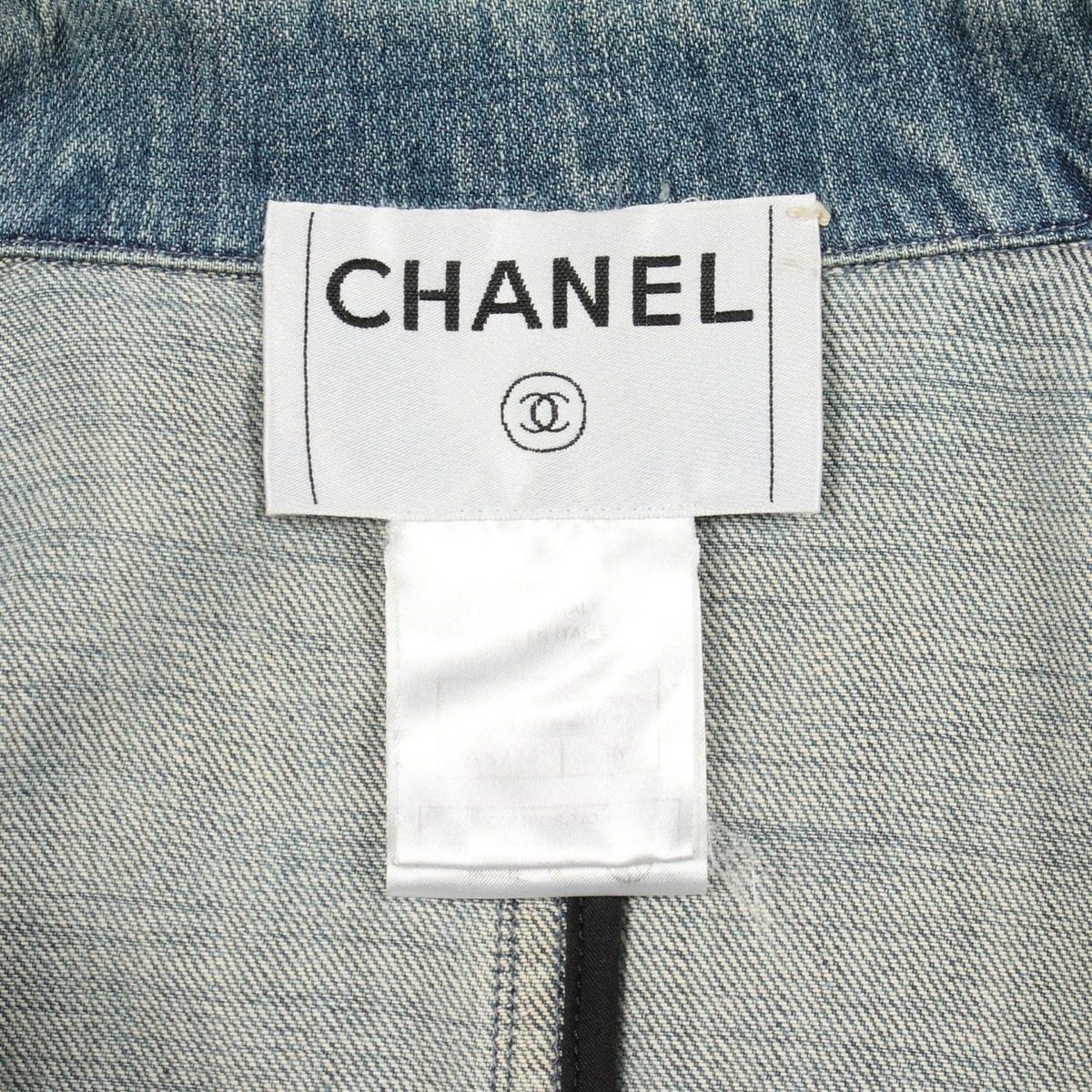 Chanel Denim Coat CC Logo Button — view 3